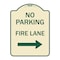 Signmission No Parking Fire Lane W/ Right Arrow Heavy-Gauge Aluminum Sign, 24" x 18", TG-1824-23735 A-DES-TG-1824-23735 - alternate 1